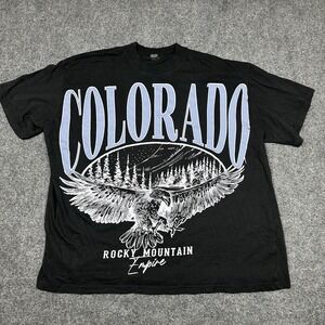 Man‎ Boohoo Man Tall Colorado Varsity Over The Seam Graphic T-Shirt In Black 2XL